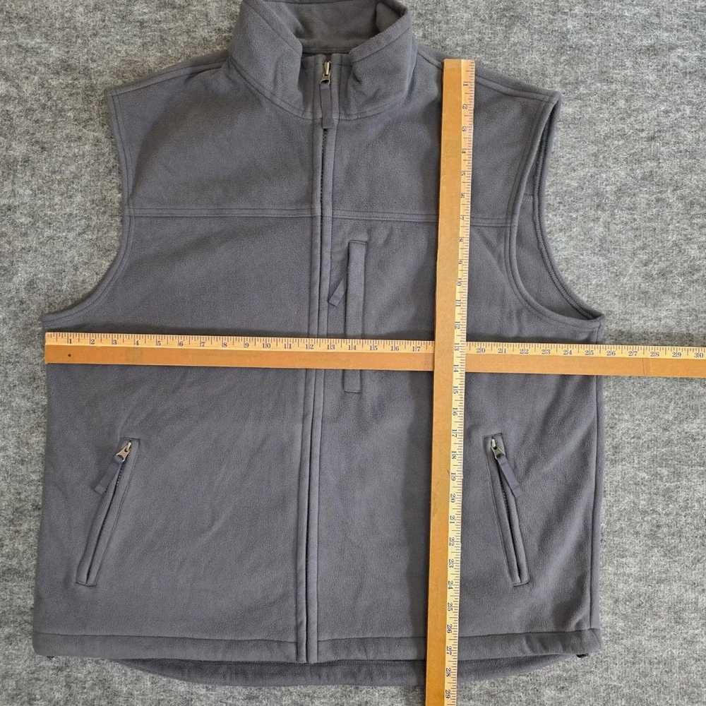 Duluth Trading Co Vest Mens Size XL‎ Gray Full Zip Pockets Outdoors Fleece
